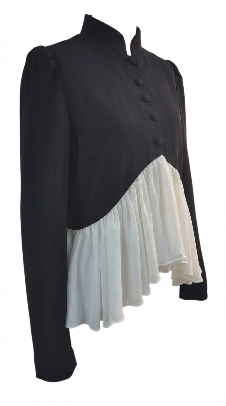 Button-Up Ruffle Top