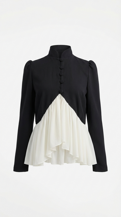 Button-Up Ruffle Top