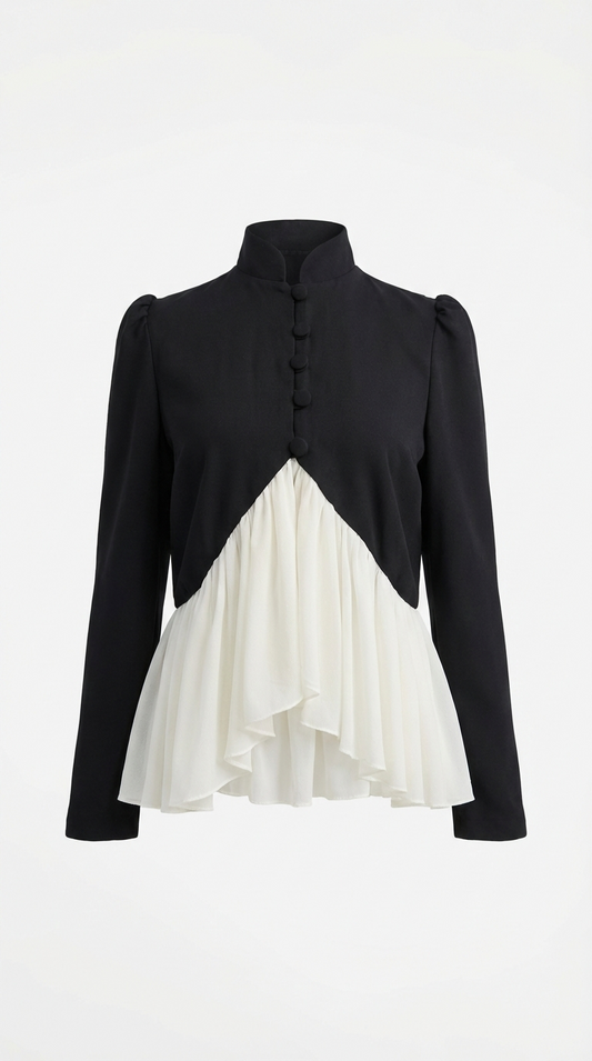 Button-Up Ruffle Top
