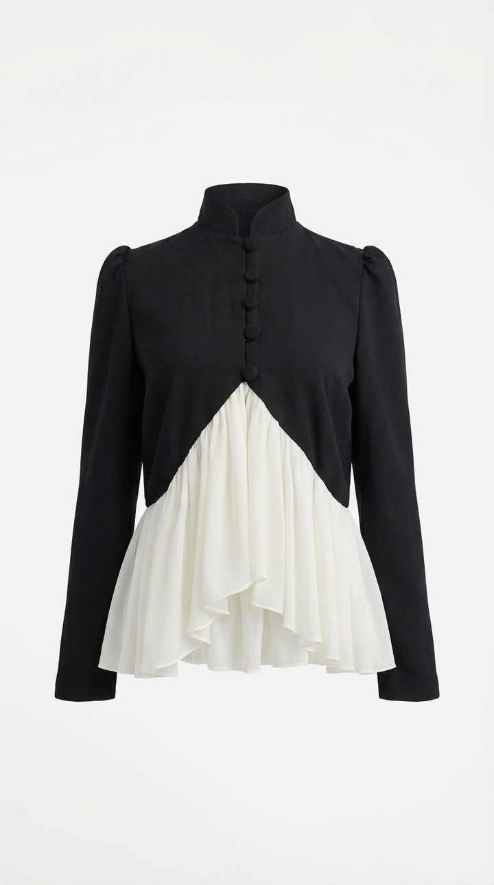 Button-Up Ruffle Top