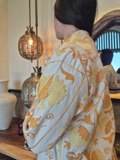 Golden Suzani Embroidered Coat