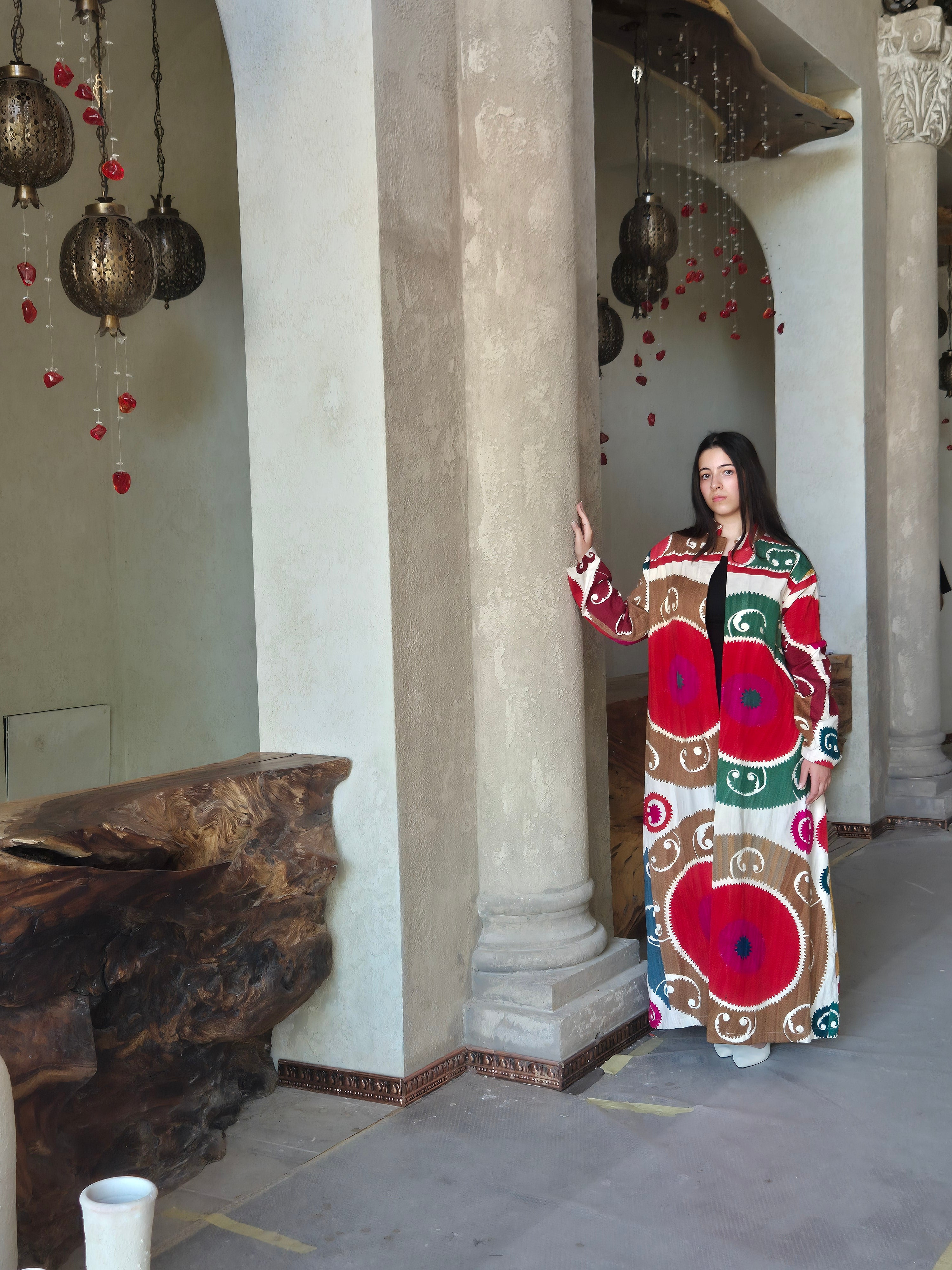Multicolor Suzani Statement Coat
