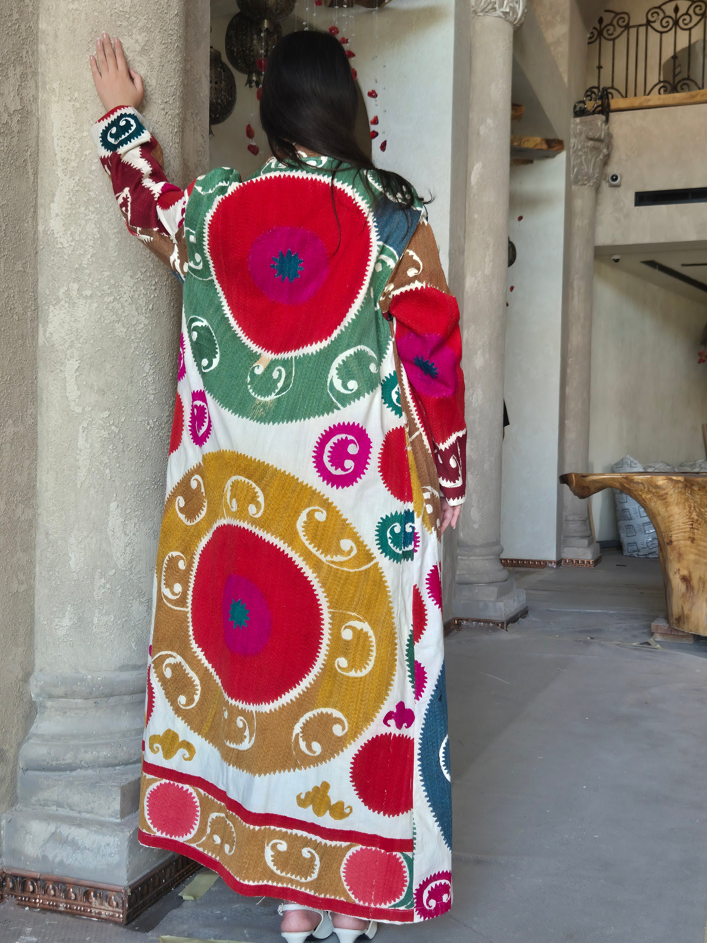 Multicolor Suzani Statement Coat
