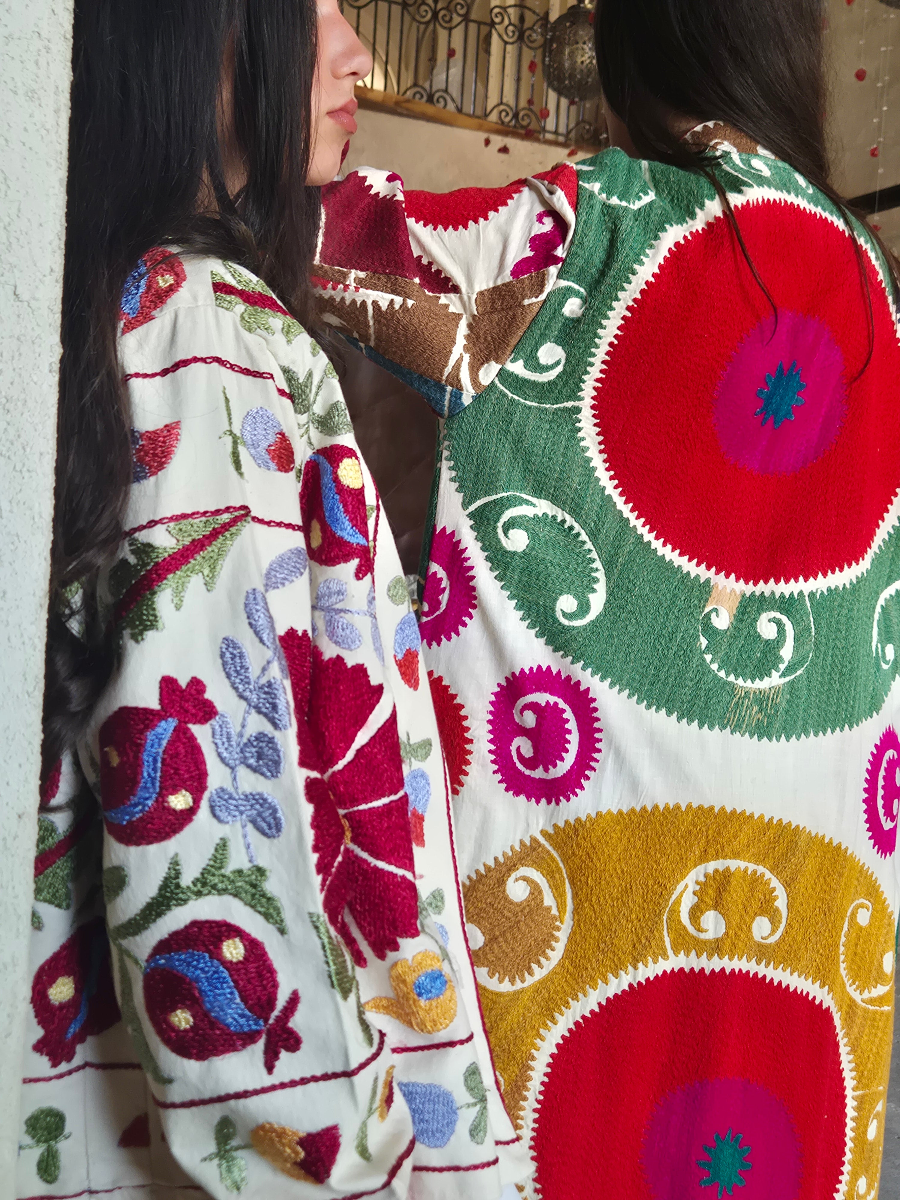 Multicolor Suzani Statement Coat
