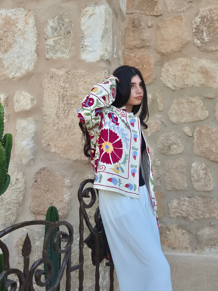 Floral  short Suzani Jacket