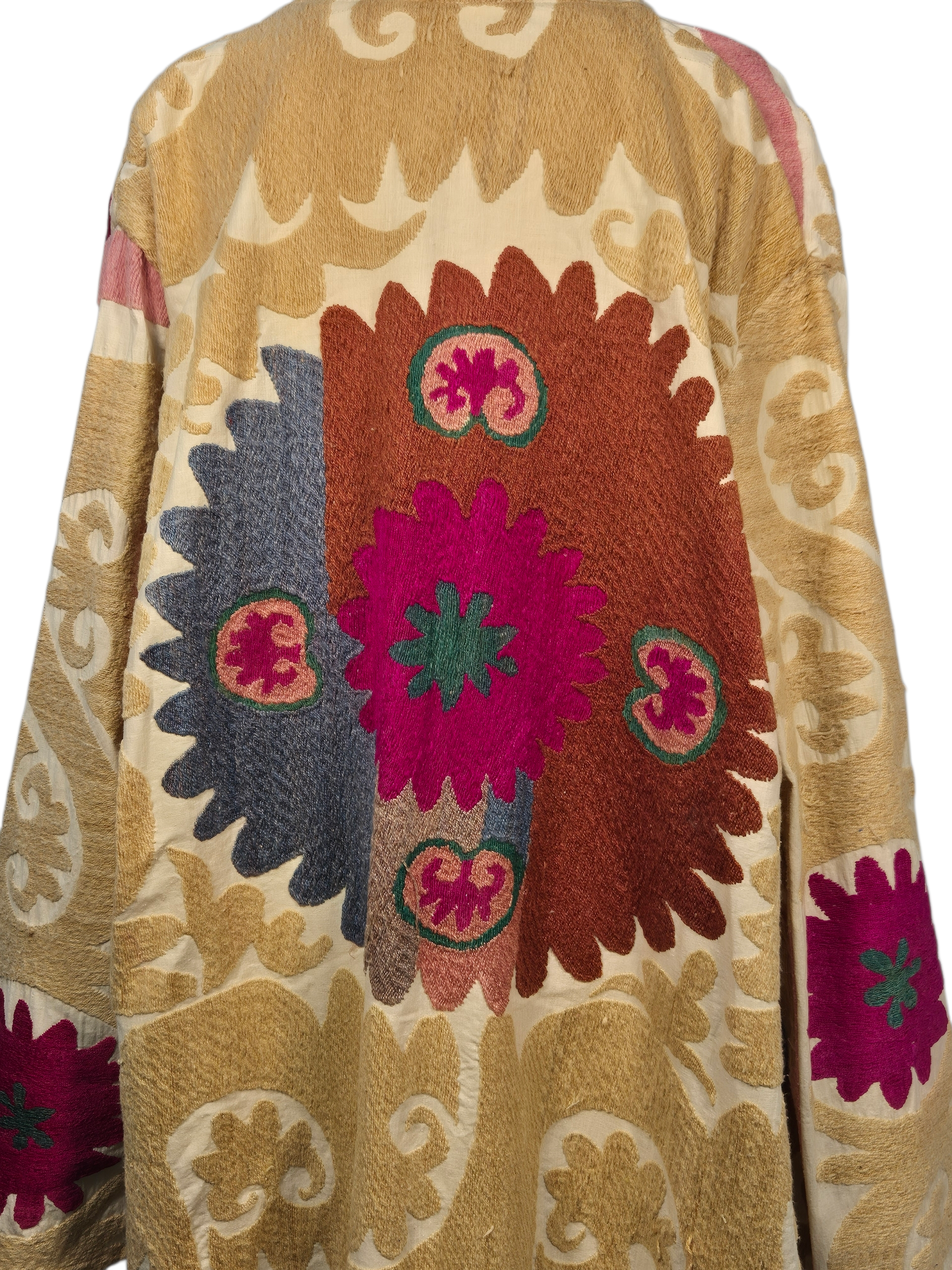 Sand Embroidered Suzani Long Coat