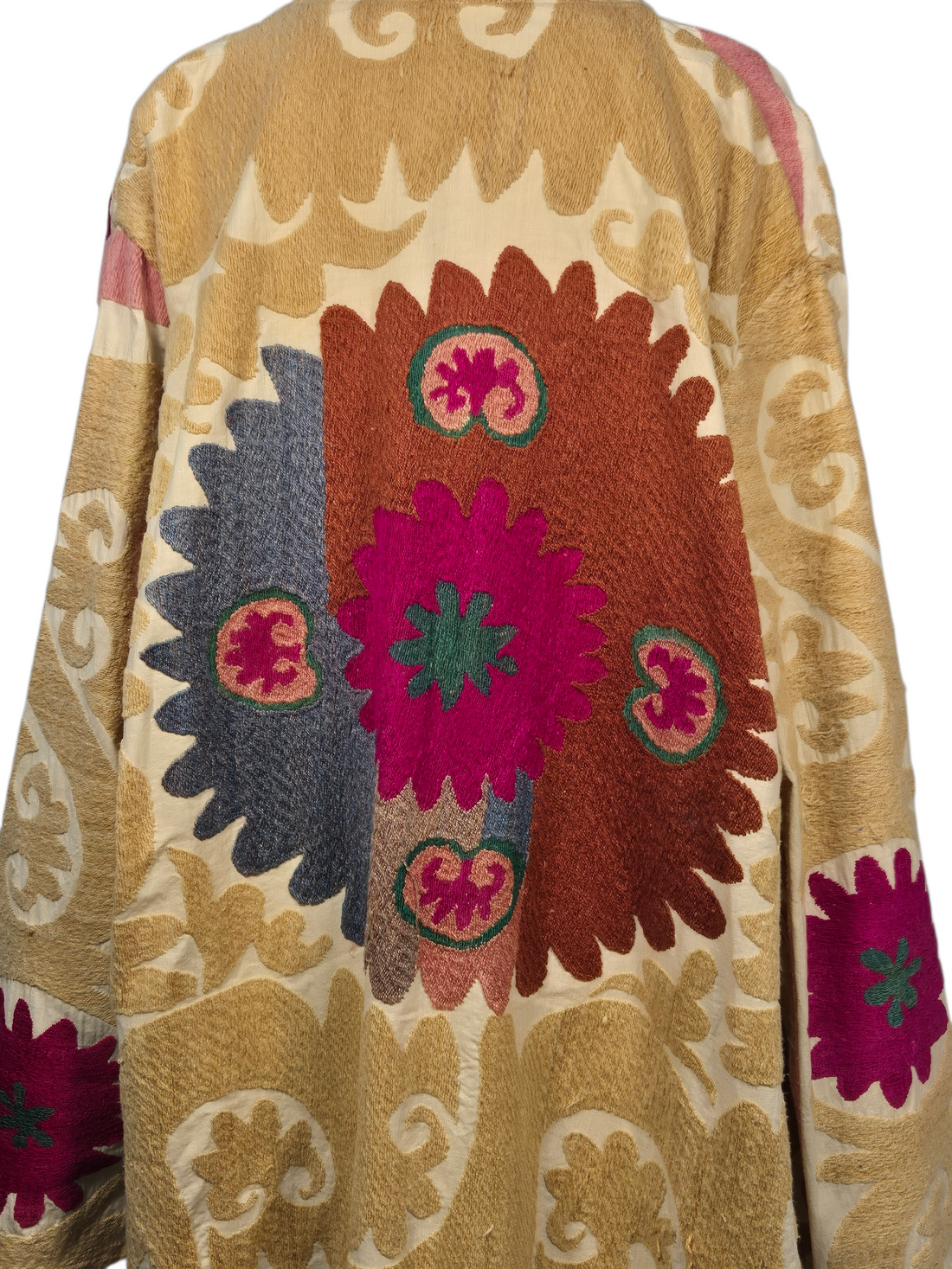 Sand Embroidered Suzani Long Coat