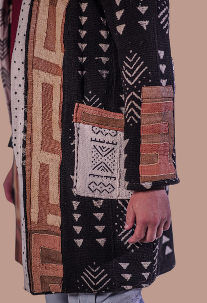 African Mud Cloth Hand Weaving jacket