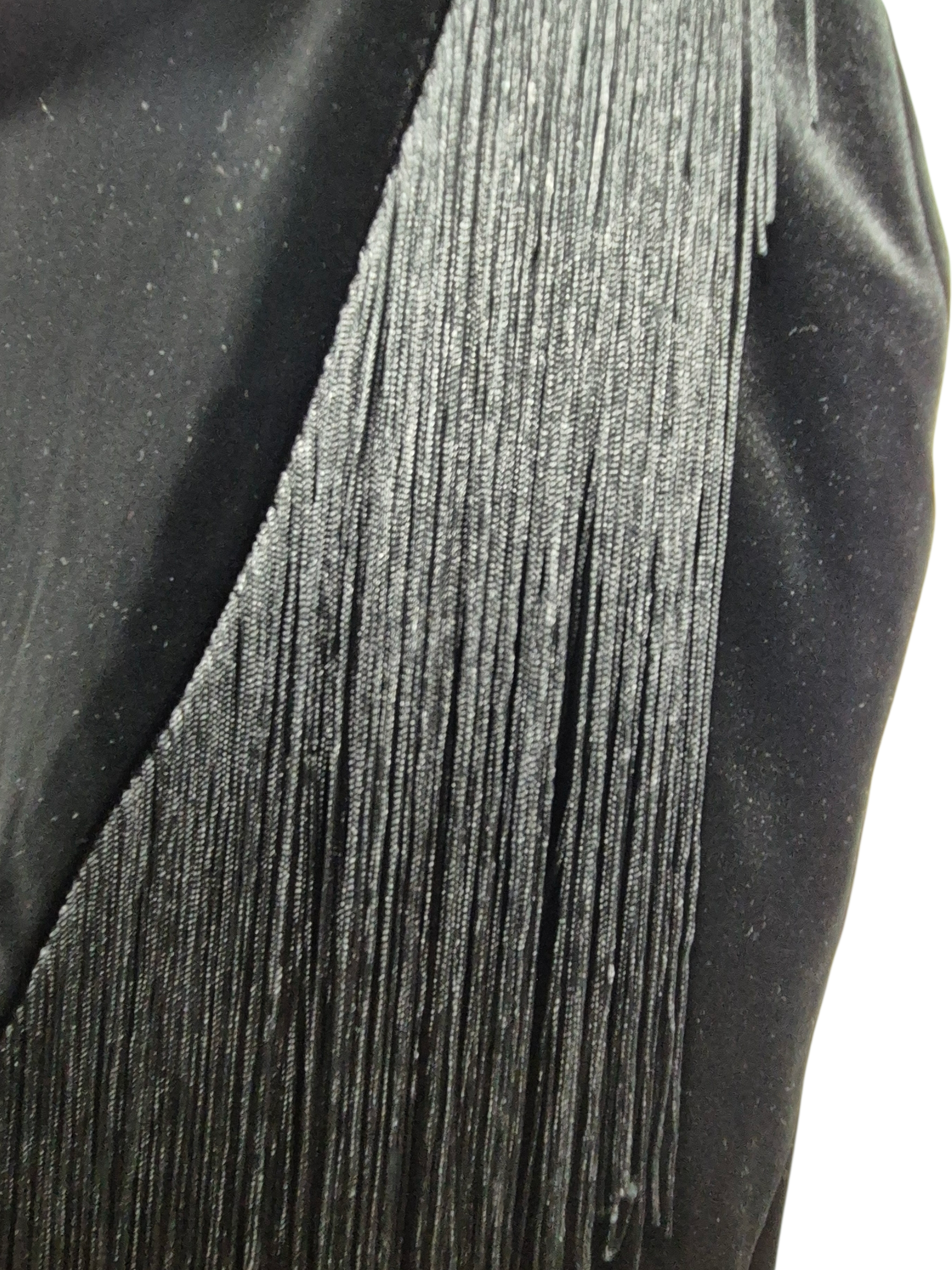 Velvet Fringe Tassel Midi Skirt