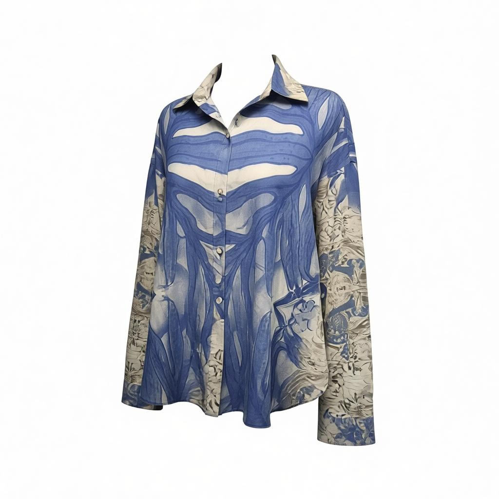 Original Canvas Blue Print Shirt