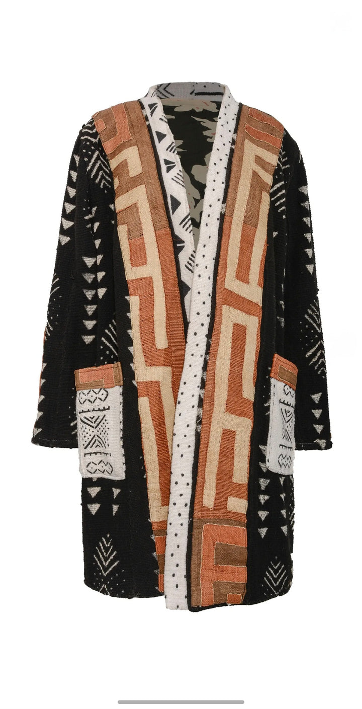 African Mud Cloth Hand Weaving jacket
