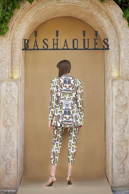 Inka God Print Jacket