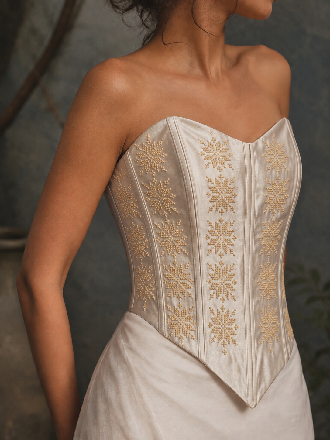 Hand-Embroidered Palestinian Tatreez Corset