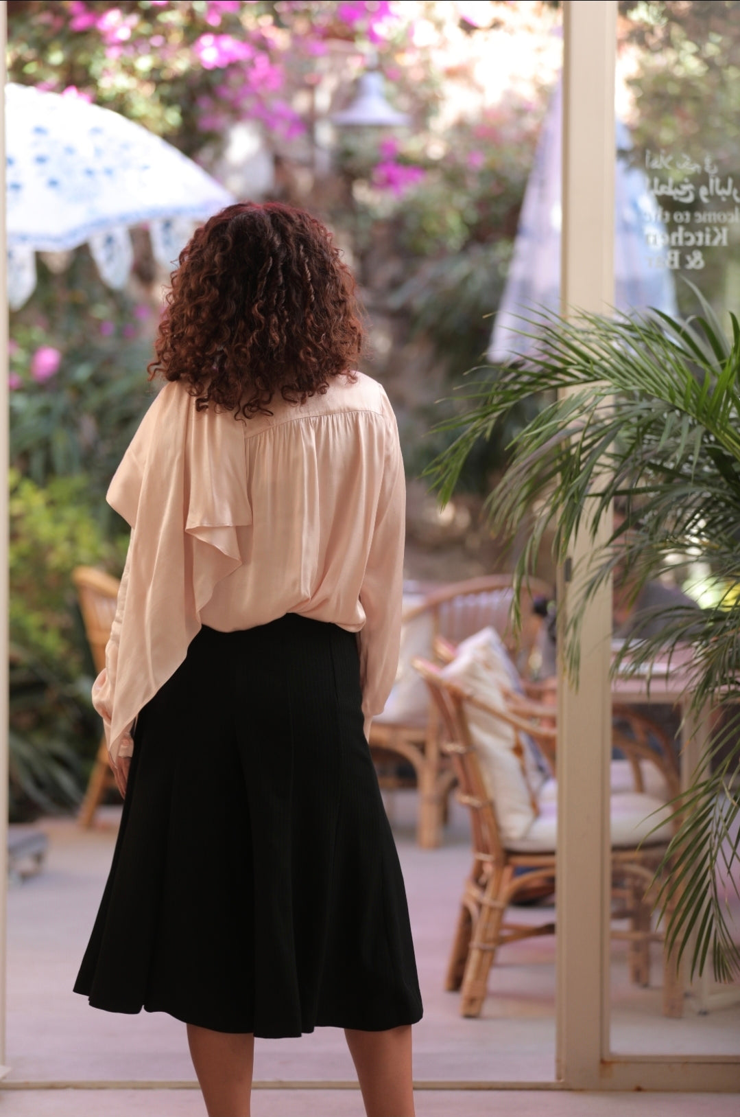 Shawl Detailed Powder Pink Shirt