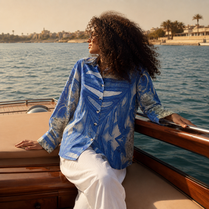 Original Canvas Blue Print Shirt