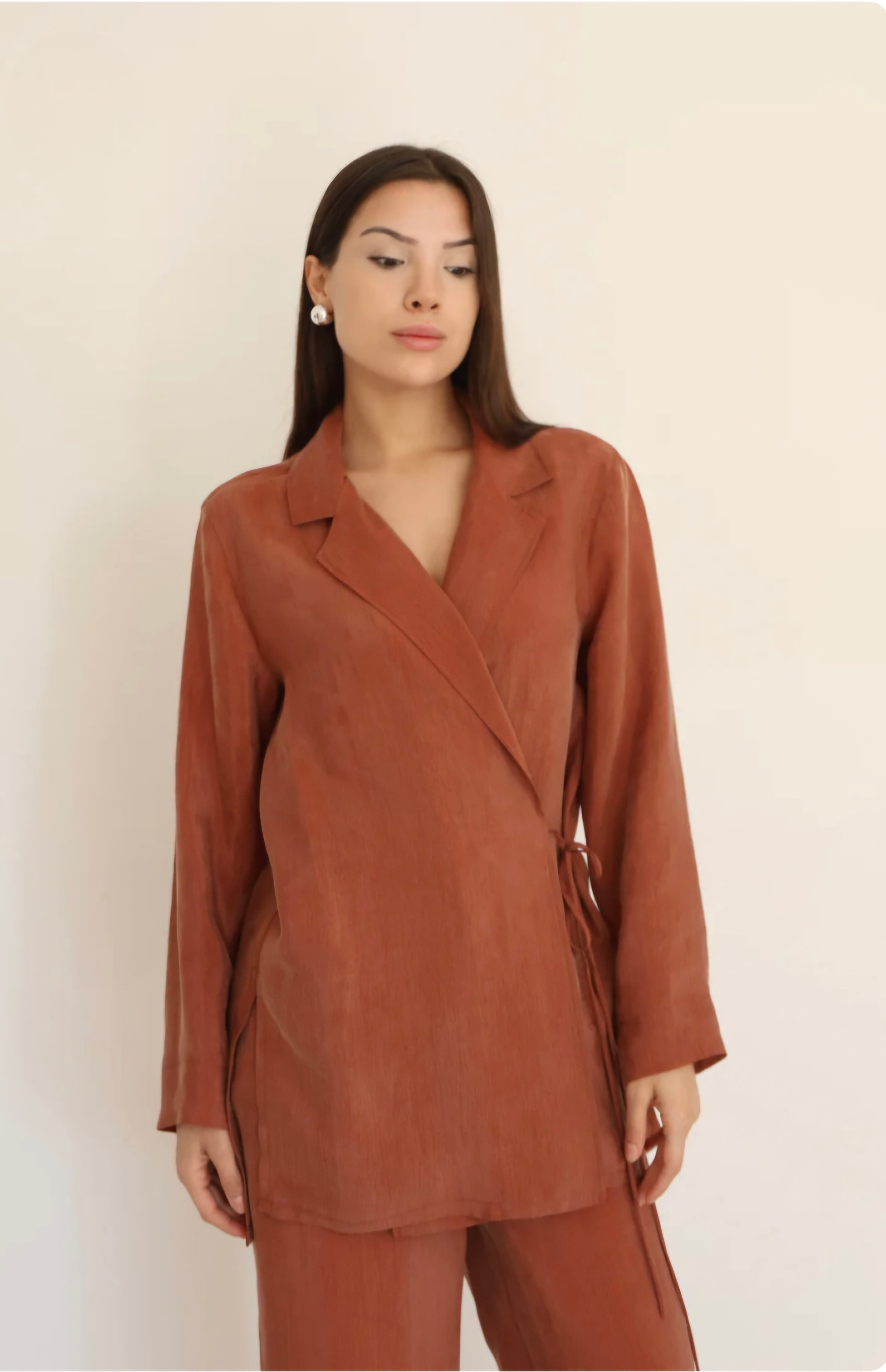 BIS WEAR

Waist Tie Detail Jacket-M19
