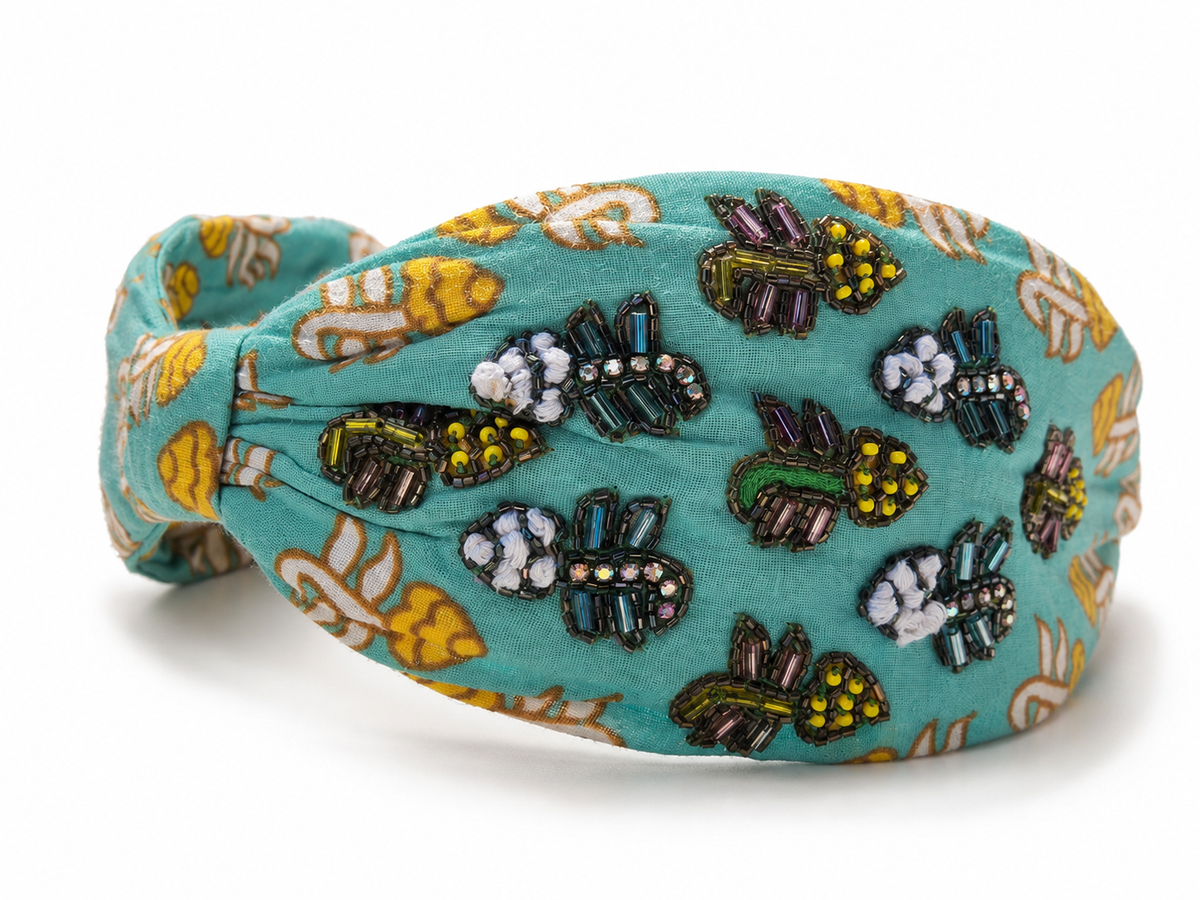 Turquoise Floral Headband