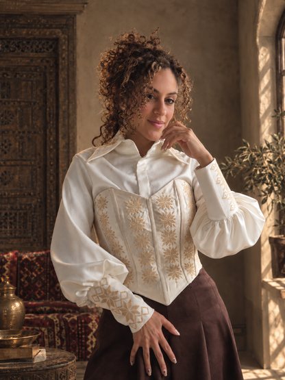Hand-Embroidered Palestinian Tatreez Shirt