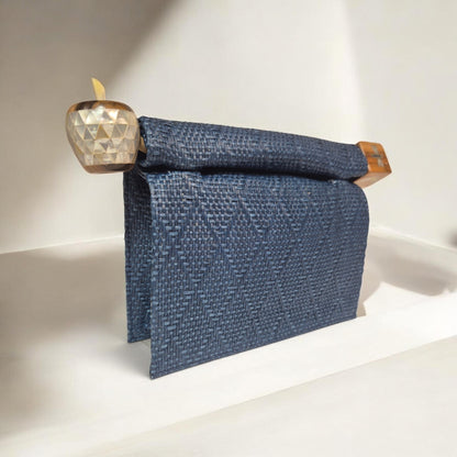 Mini Roll Bag – Midnight Blue Basket Weave