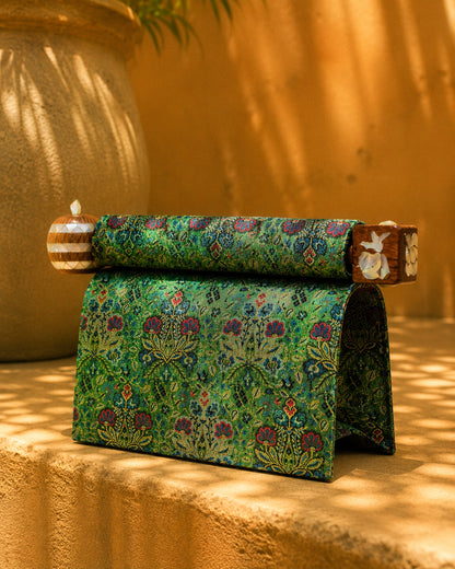 Mini Roll Bag – Emerald Brocade