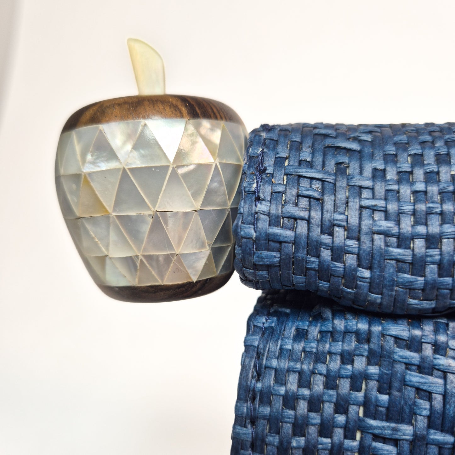 Mini Roll Bag – Midnight Blue Basket Weave