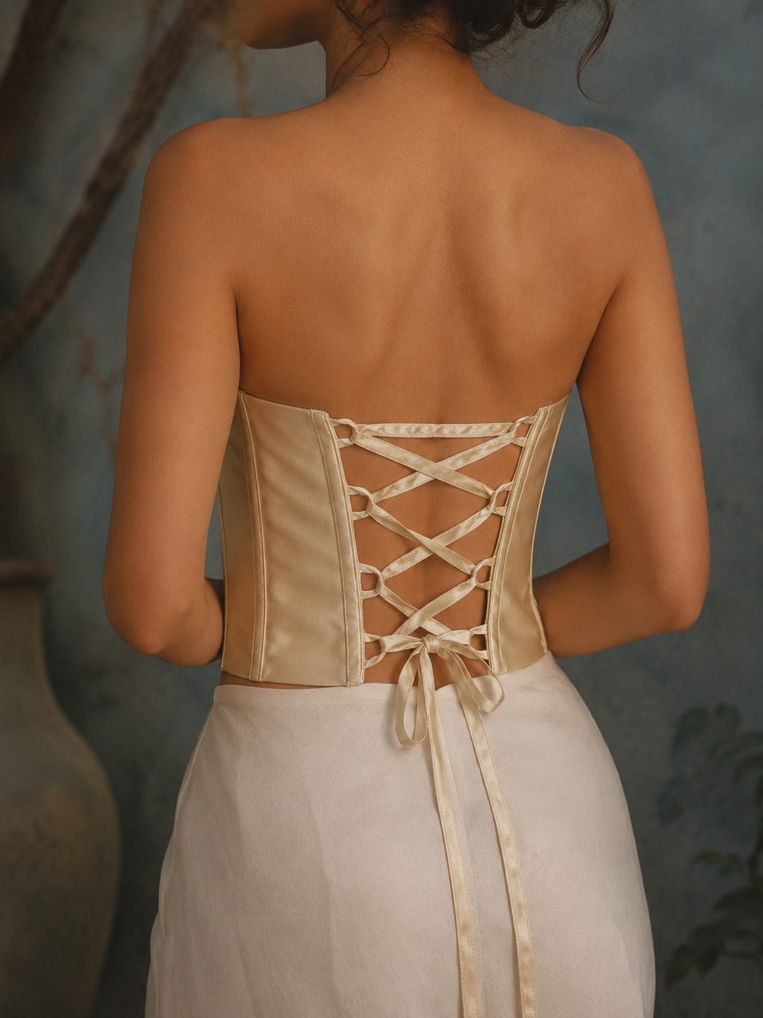 Hand-Embroidered Palestinian Tatreez Corset