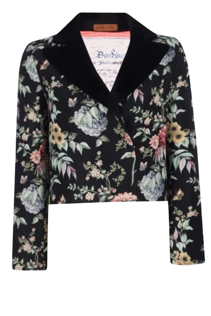 Floral Patterned Velvet jacket
